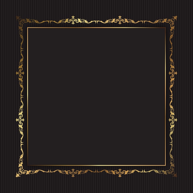 Free Vector realistic golden frame design