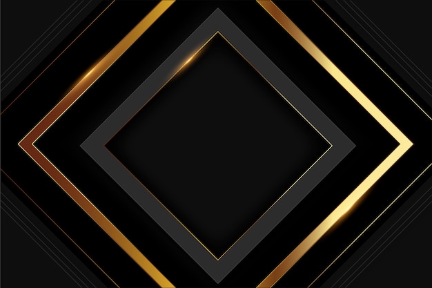 Realistic golden frame design