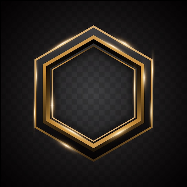 Free Vector realistic golden frame design