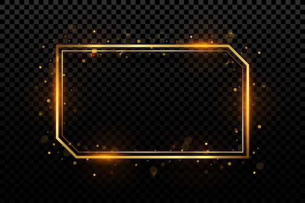 Realistic golden frame design