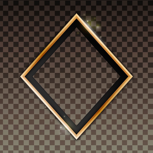 Free Vector realistic golden frame design