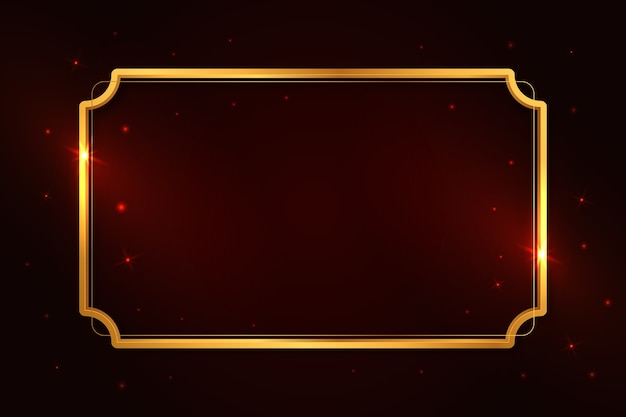 Realistic golden frame design