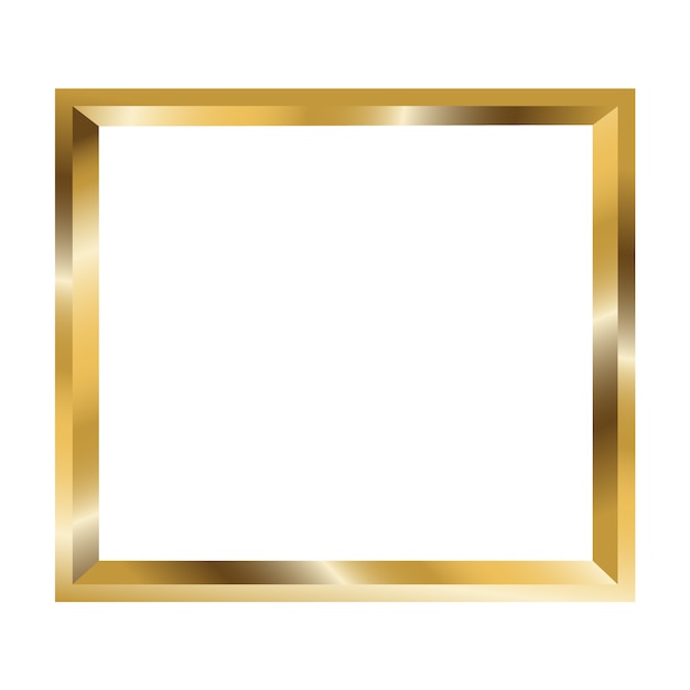 Realistic golden frame design