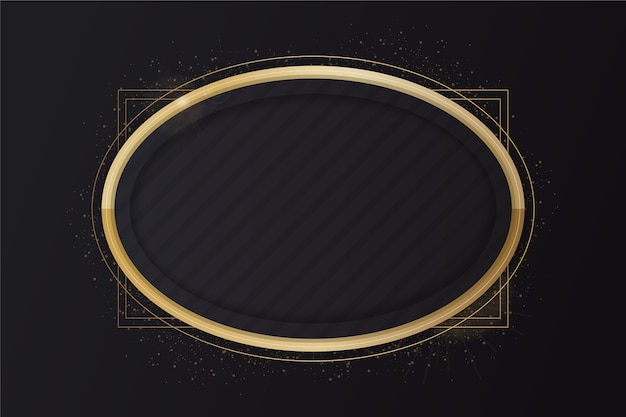 Realistic golden frame design