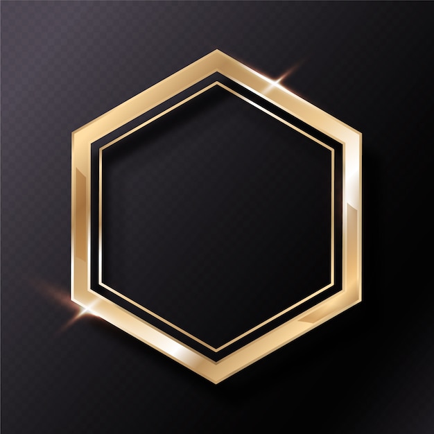 Realistic golden frame design