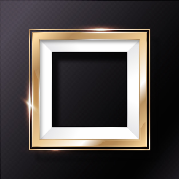 Realistic golden frame design