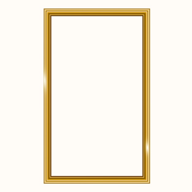 Realistic golden frame design