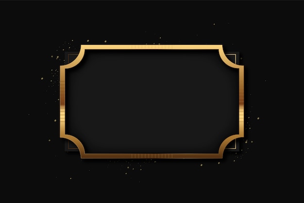 Realistic golden frame template