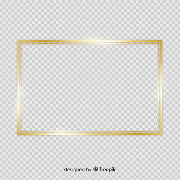 Realistic golden frame