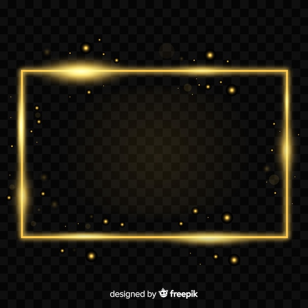 Free Vector realistic golden frame