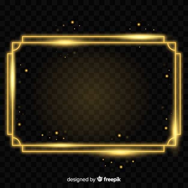 Free Vector realistic golden frame