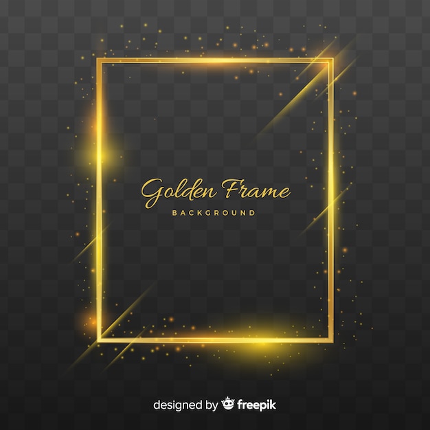 Realistic golden frame