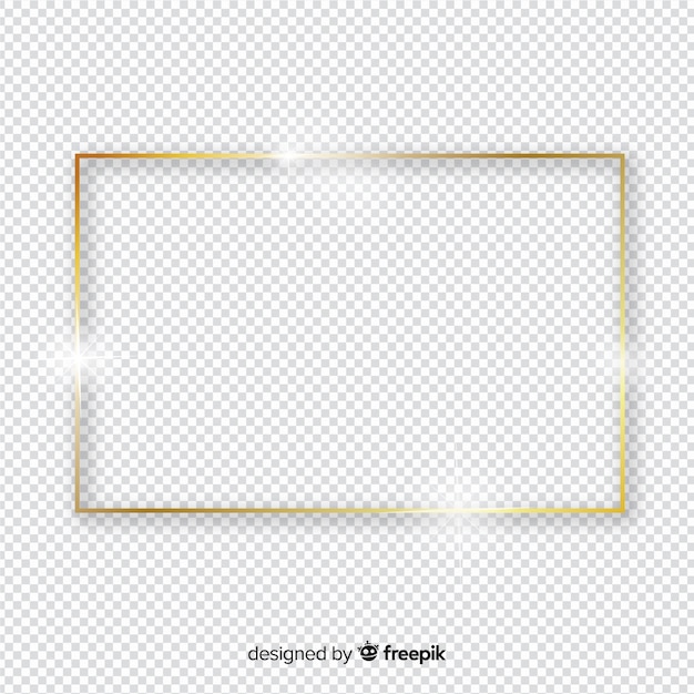 Realistic golden frame