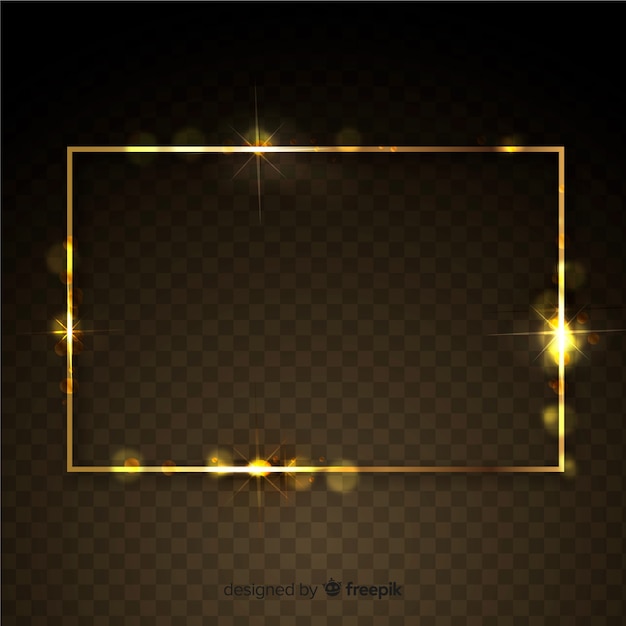 Free Vector realistic golden frame