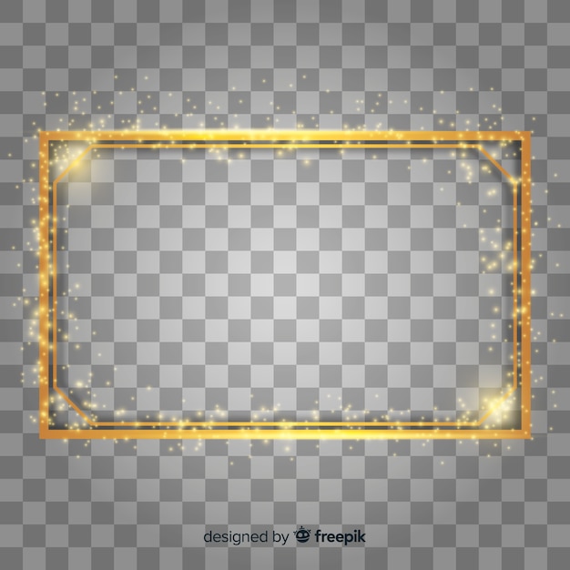 Realistic golden frame