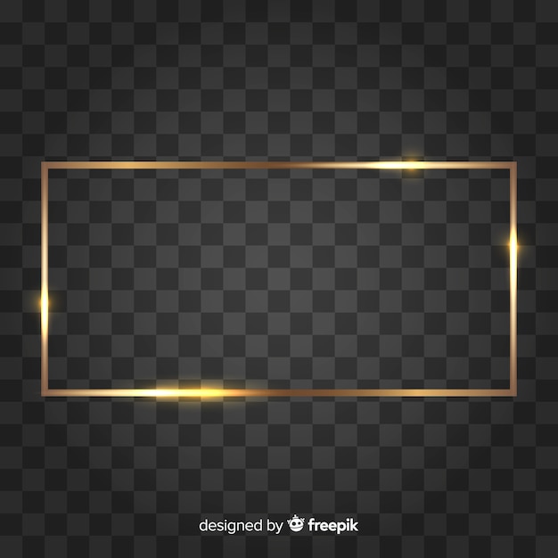 Free Vector realistic golden frame