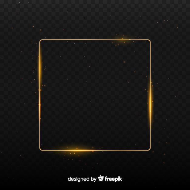 Free Vector realistic golden frame