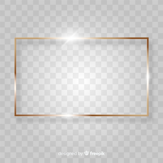 Free Vector realistic golden frame