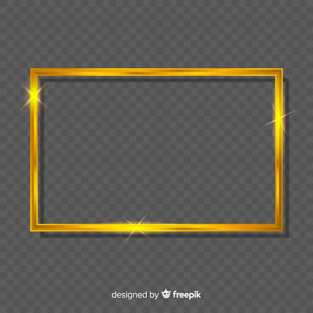 Realistic golden frame