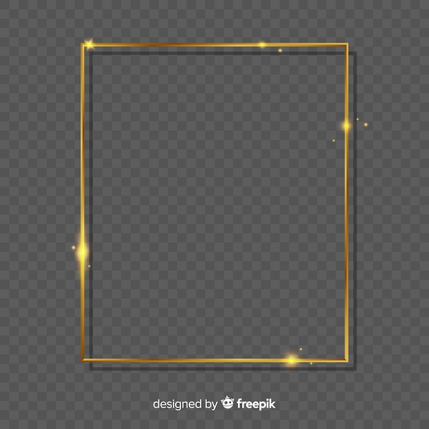 Free Vector realistic golden frame