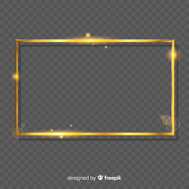 Realistic golden frame