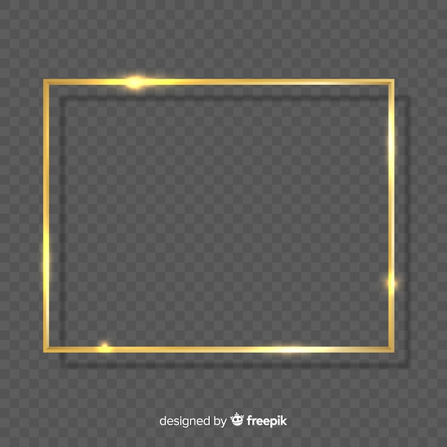 Free Vector realistic golden frame