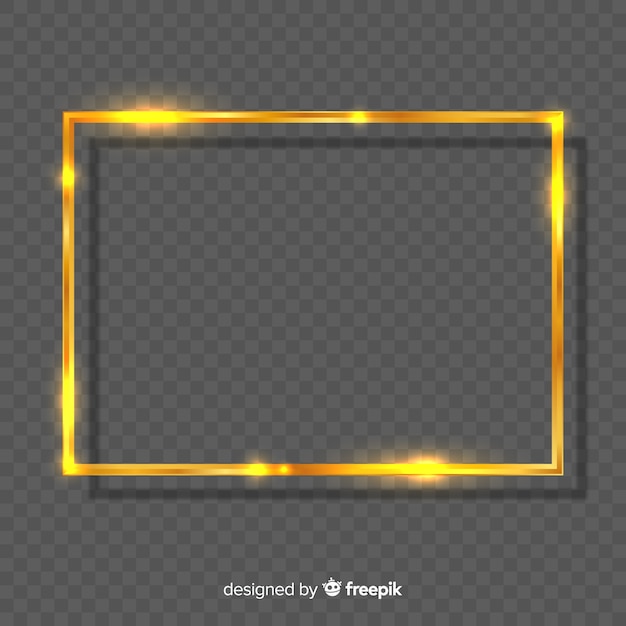 Free Vector realistic golden frame