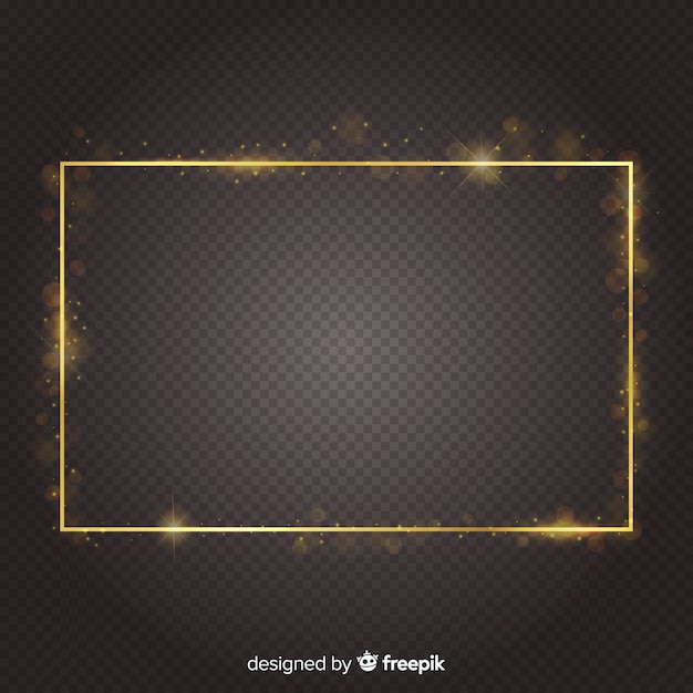 Free Vector realistic golden frame