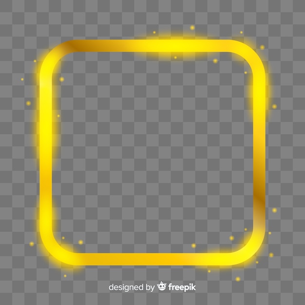 Free Vector realistic golden frame