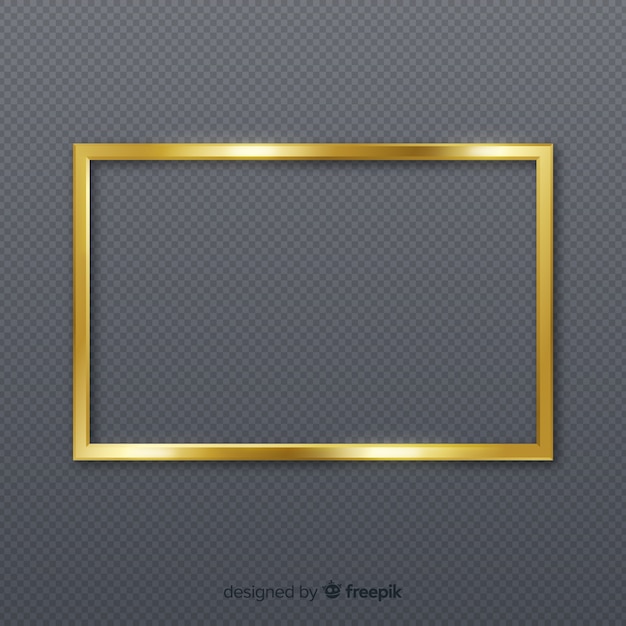 Realistic golden frame