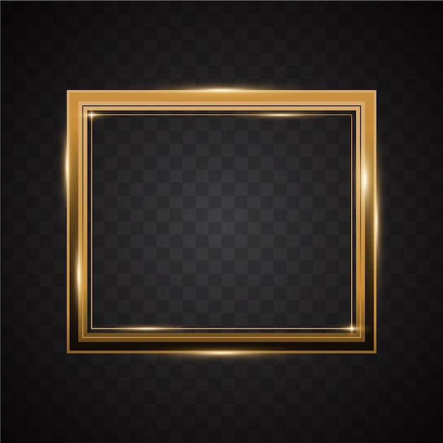 Realistic golden frame