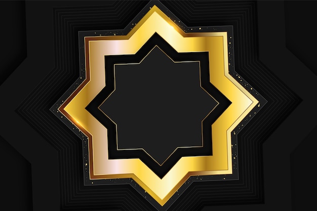 Free vector realistic golden frame