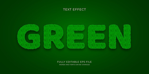 Free vector realistic grass text effect