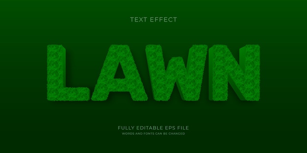 Free vector realistic grass text effect