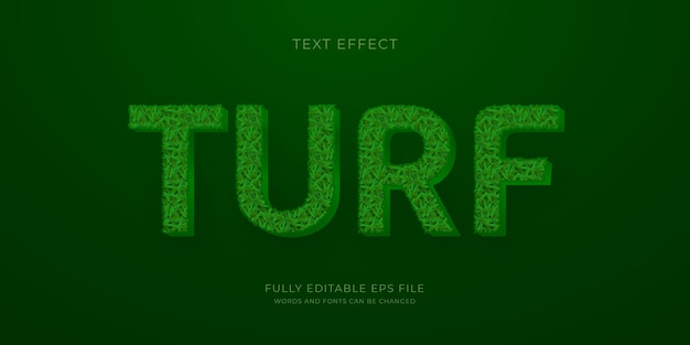 Free Vector realistic grass text effect