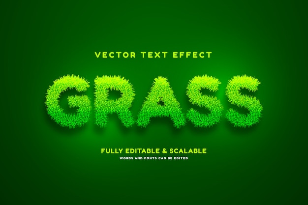 Realistic grass text effect