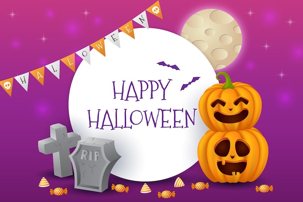 Realistic halloween background