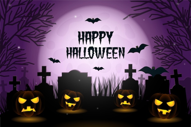 Realistic halloween background