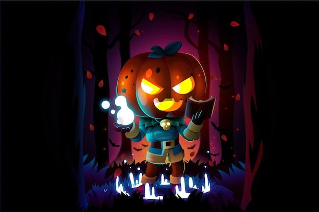 Realistic halloween background