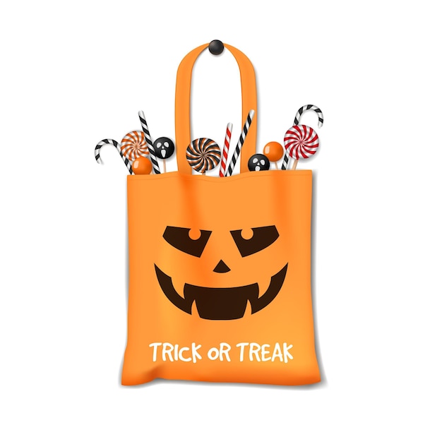 Realistic halloween bag