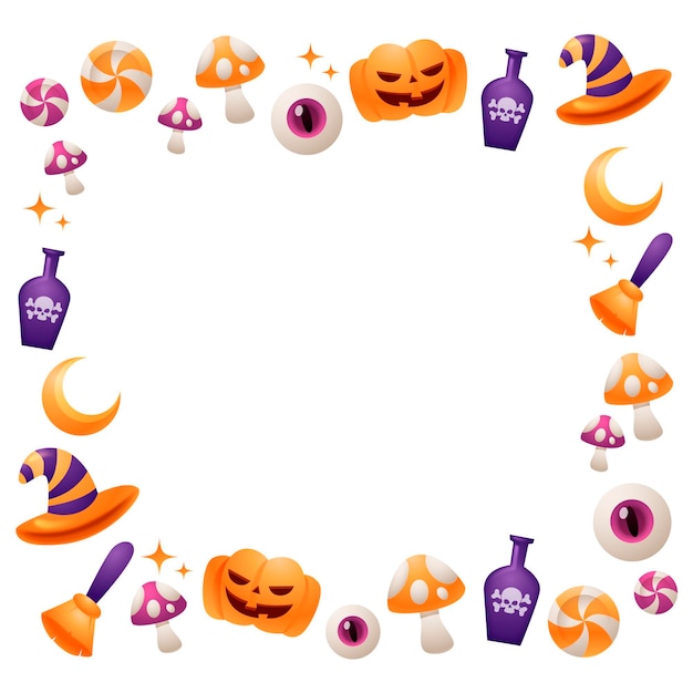 Free Vector realistic halloween borders collection