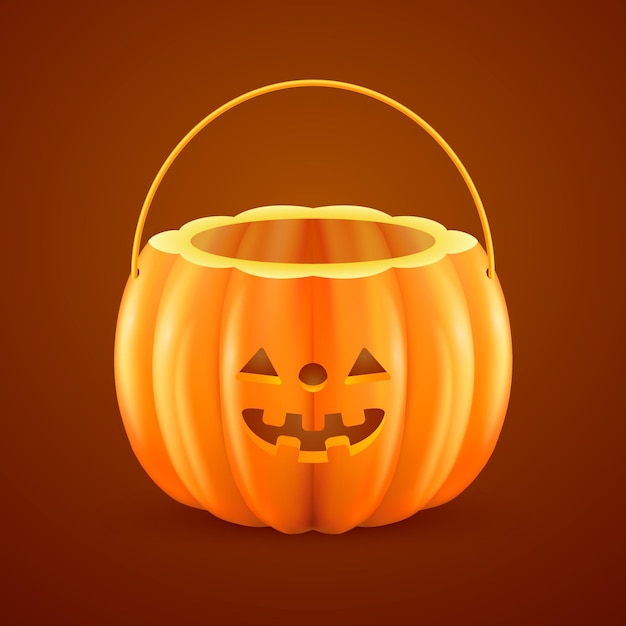 Free vector realistic halloween candy bag