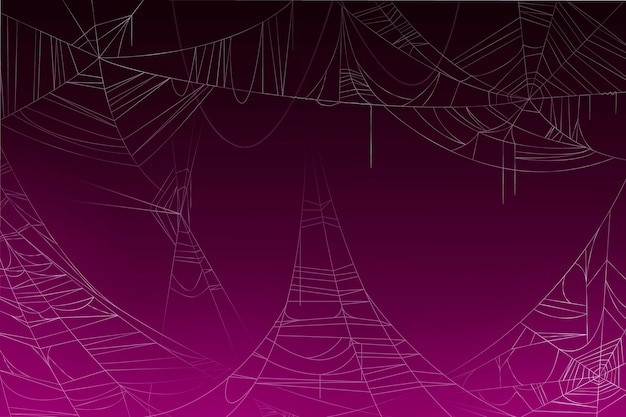 Free Vector realistic halloween cobweb background