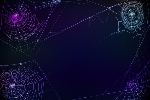 Realistic halloween cobweb background