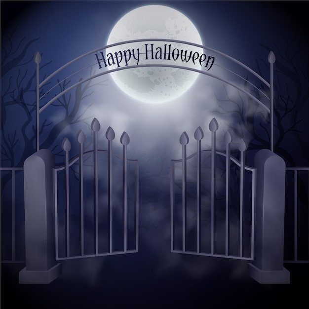 Free vector realistic halloween frame