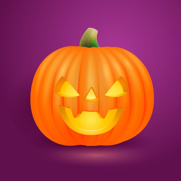 Free Vector realistic halloween pumpkin illustration