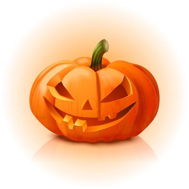 Realistic halloween pumpkin illustration