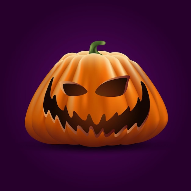 Free Vector realistic halloween pumpkin