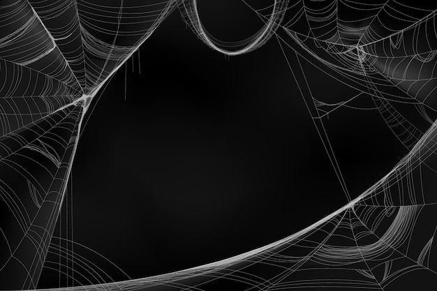 Realistic halloween spider web background