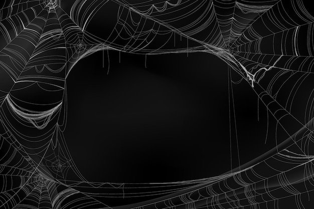 Realistic halloween spider web background